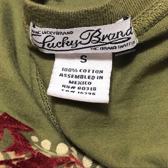 Lucky Brand Flocked Velvet Logo Tee - Picture 8 of 10